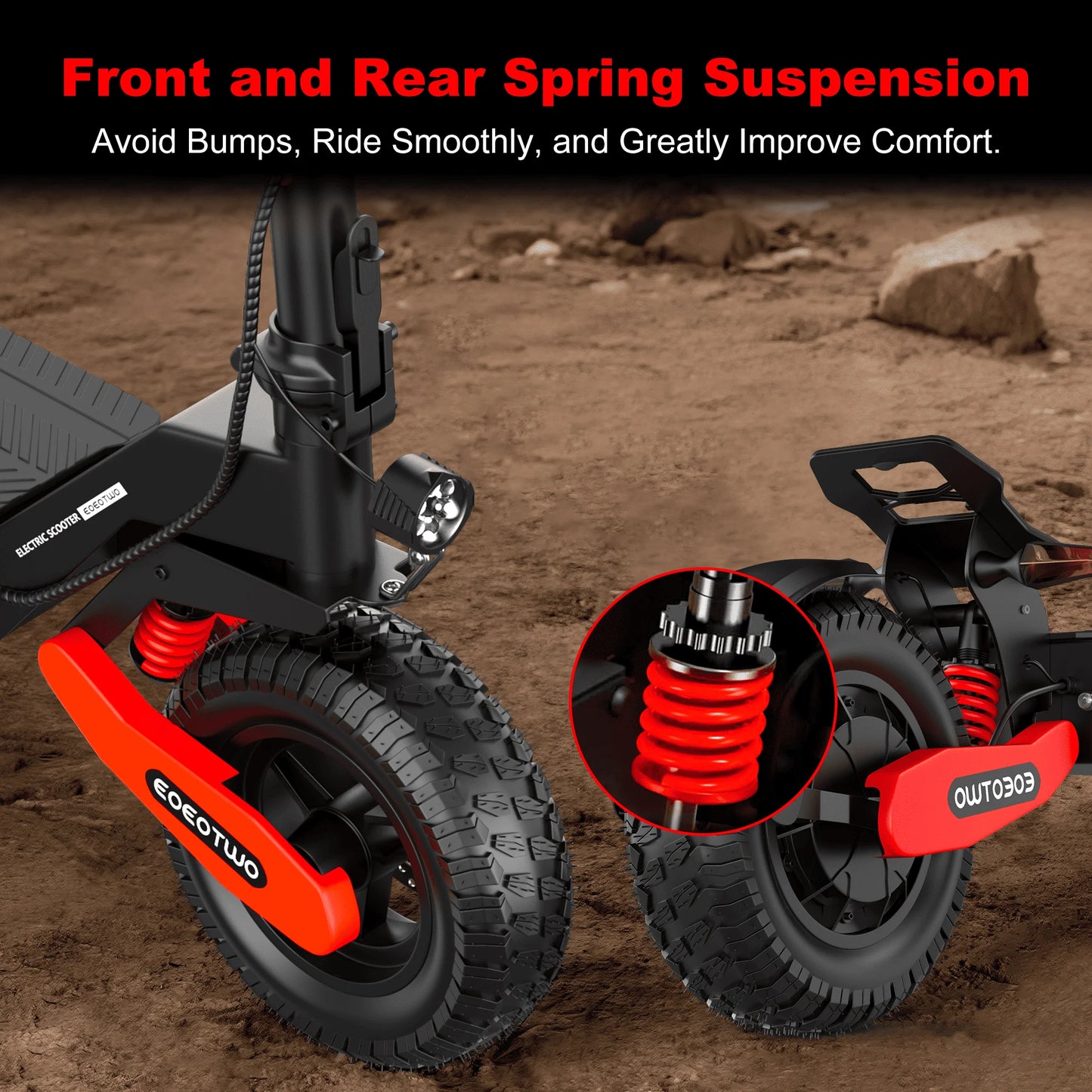 EOEOTWO GT06 Electric Scooter 1200W Dual Suspension Up To 30 MPH