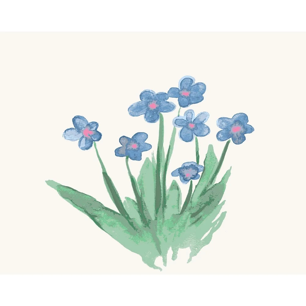 Elegant Flower Placemat Set Light Blue Polyester 4 Pack