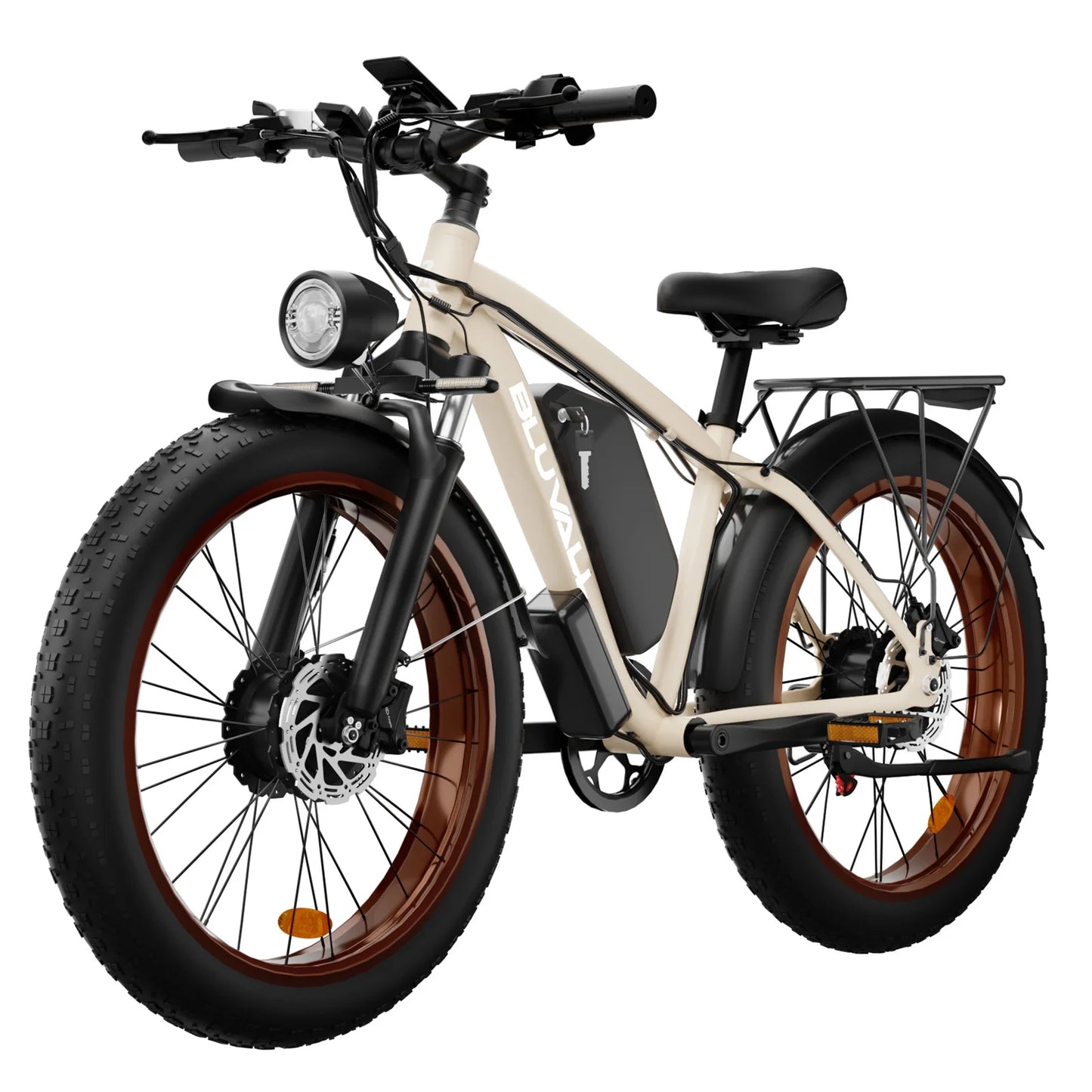 Moobelo M1 48V 2000W Dual Motor Fat Tire E Bike Front Suspension 26 Inch