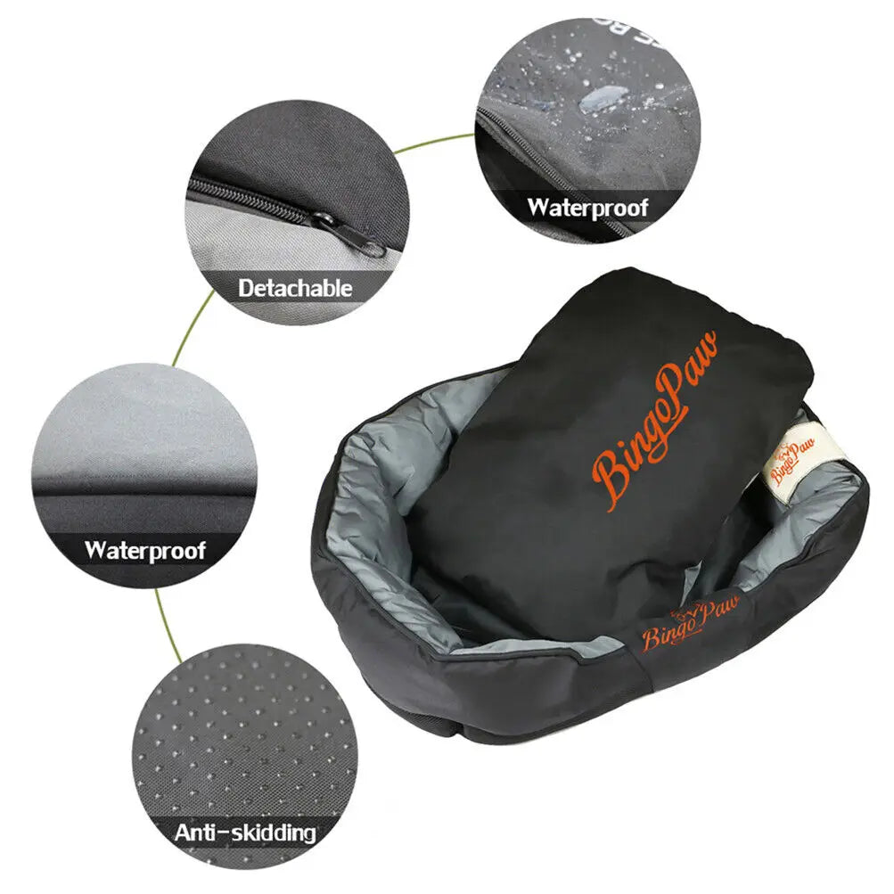Calming Dog Bed with Removable Cushion for All Seasons - Antland Marketplace