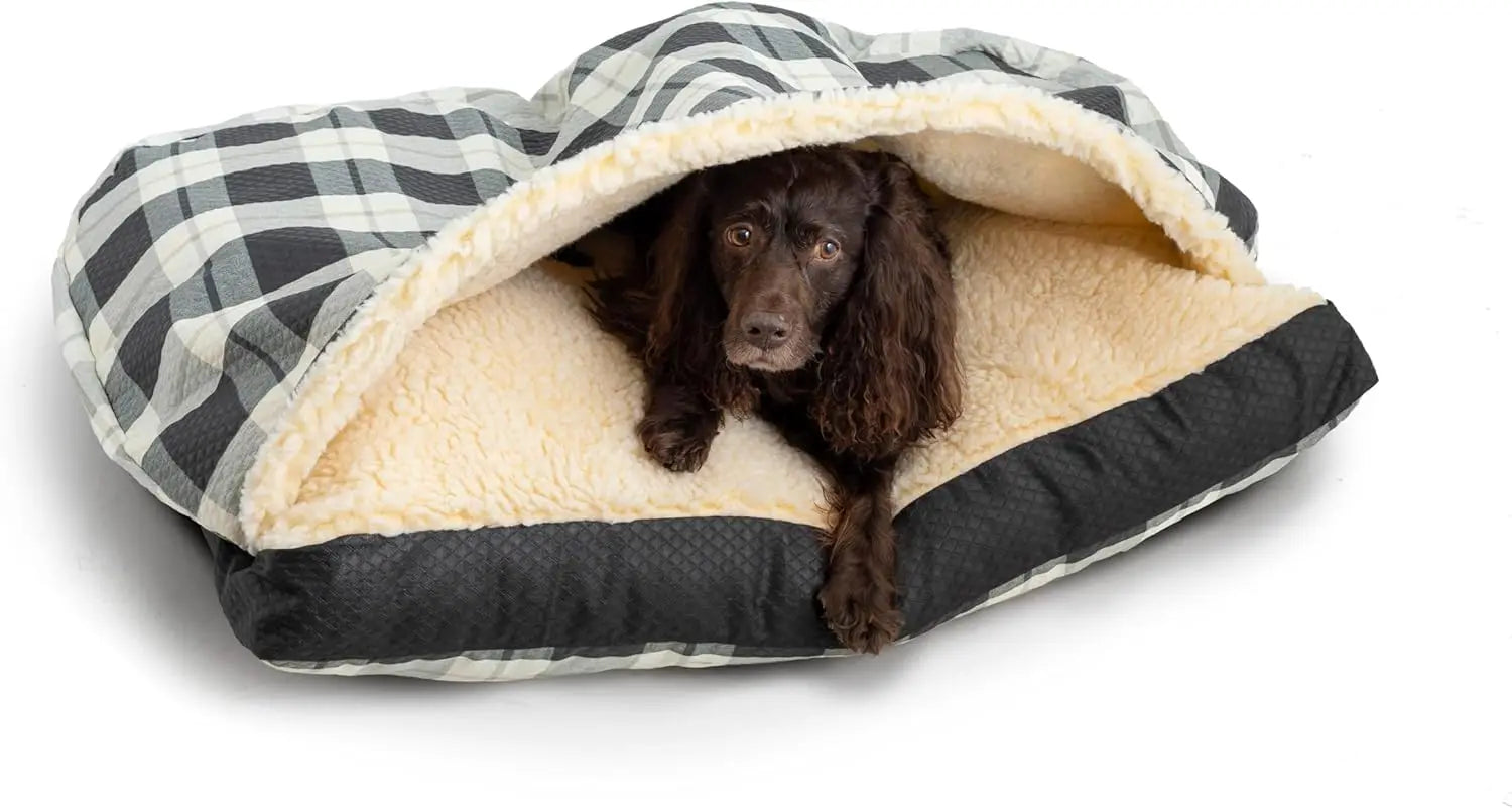 Cozy Cave Rectangle Dog Bed for Medium and Large Pets - Antland Marketplace