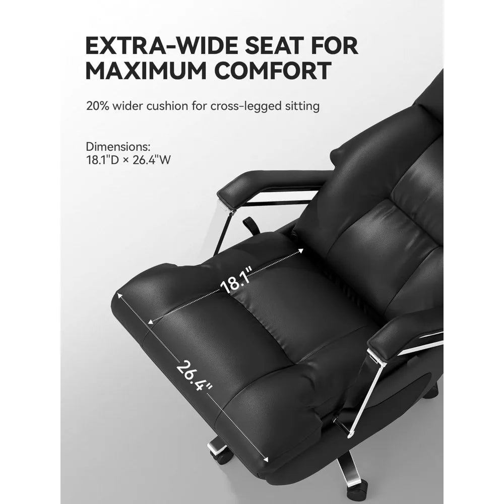 Dual Motor Executive Office Chair with Foot Rest and Recline - Antland Marketplace