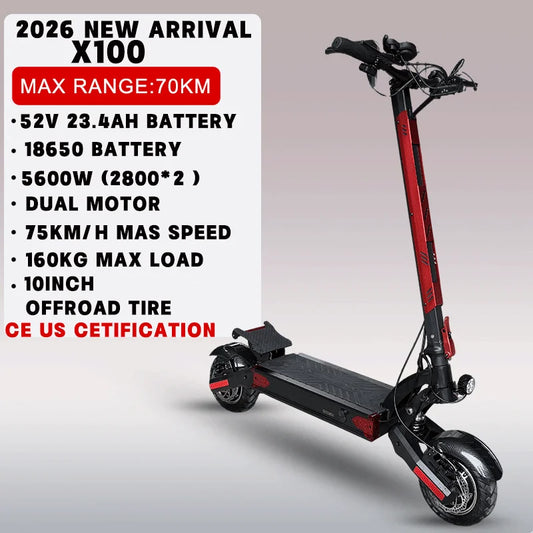 Dual Motor Foldable Electric Scooter For Adults 72V 2400W 85kmh