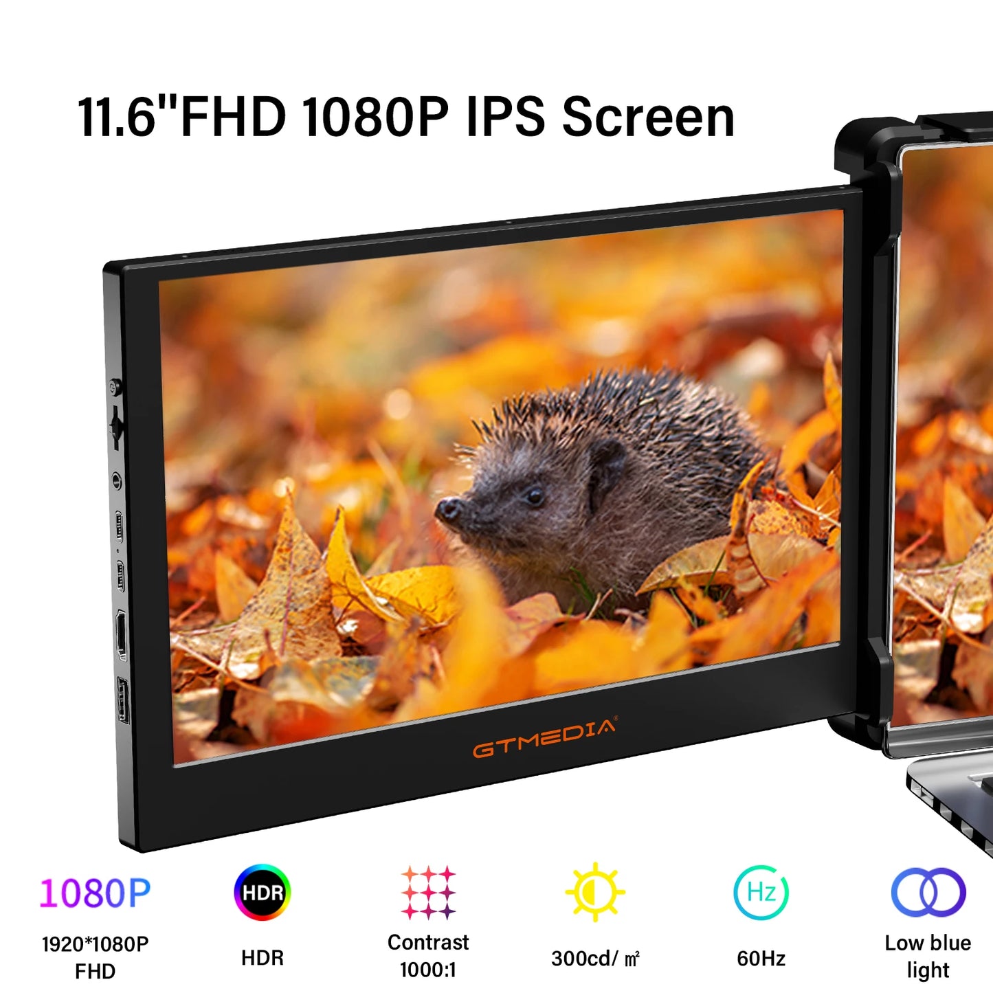 GTMEDIA 11.6 Inch Portable Monitor HDR IPS Screen Extender
