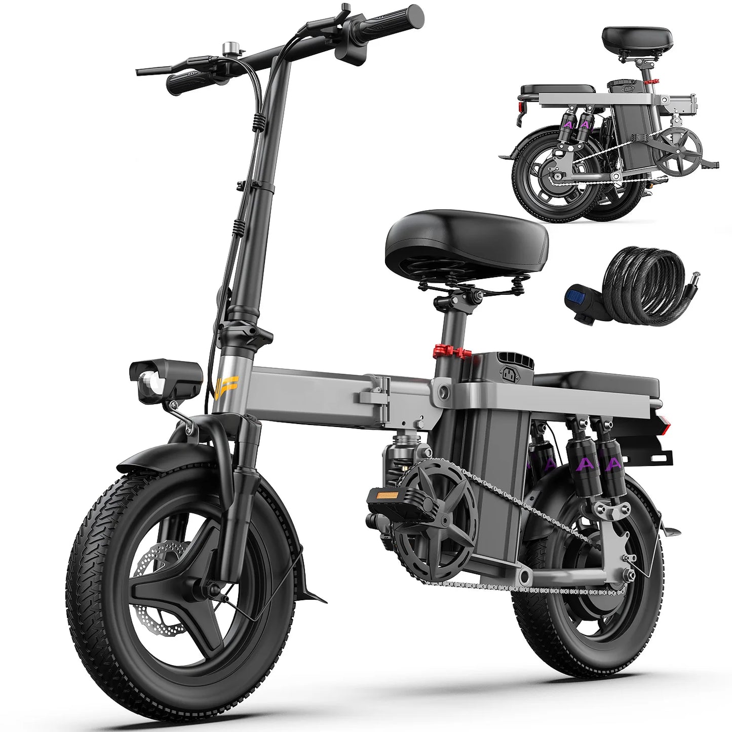 Terrosor GS5 740W Folding Electric Bike For Adults 48V 15Ah 32 Mile Range
