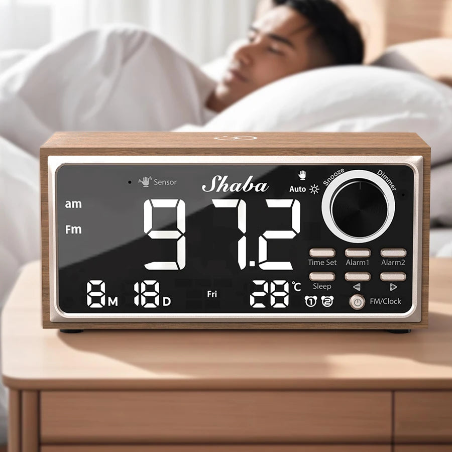 Multifunctional Retro Dual Alarm Radio with Wireless Charging - Antland Marketplace