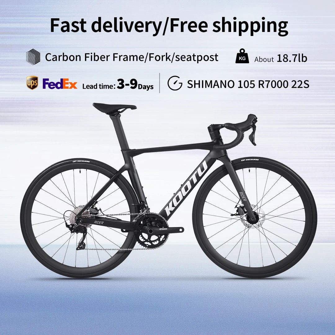 Kootu Carbon Fiber Road Bike with Shimano R7000 22 Speed - Antland Marketplace