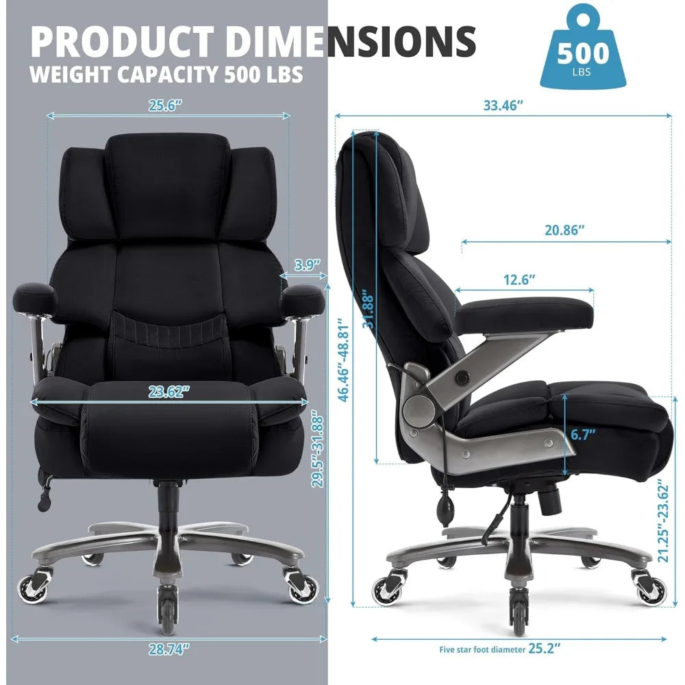 Big and Tall Executive Office Chair with Adjustable Support - Antland Marketplace