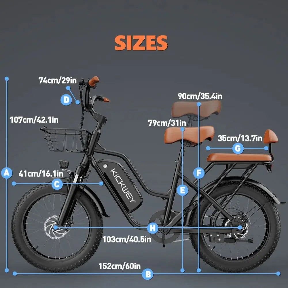 Electric Bike for Adults 1500W 20Inch Removable Battery