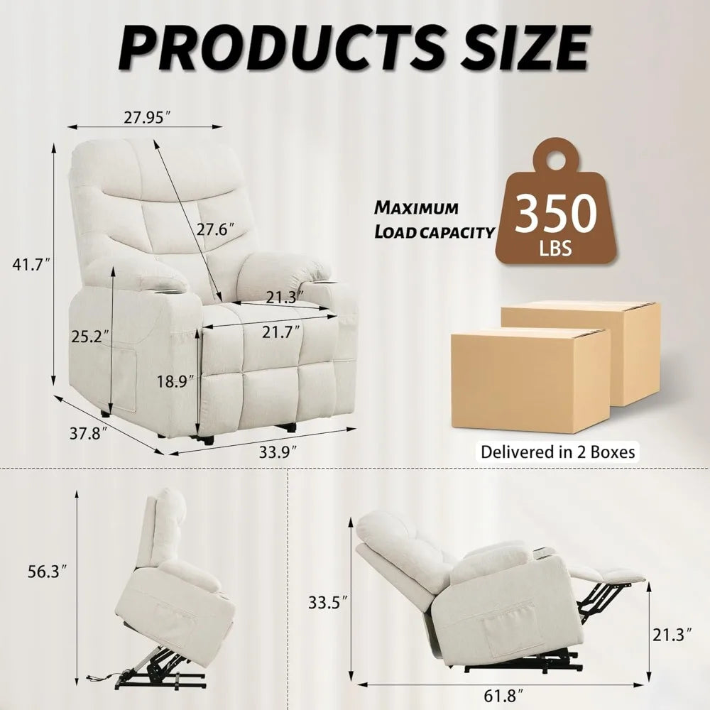 Power Recliner Chair with Massage and Heating for Comfort - Antland Marketplace