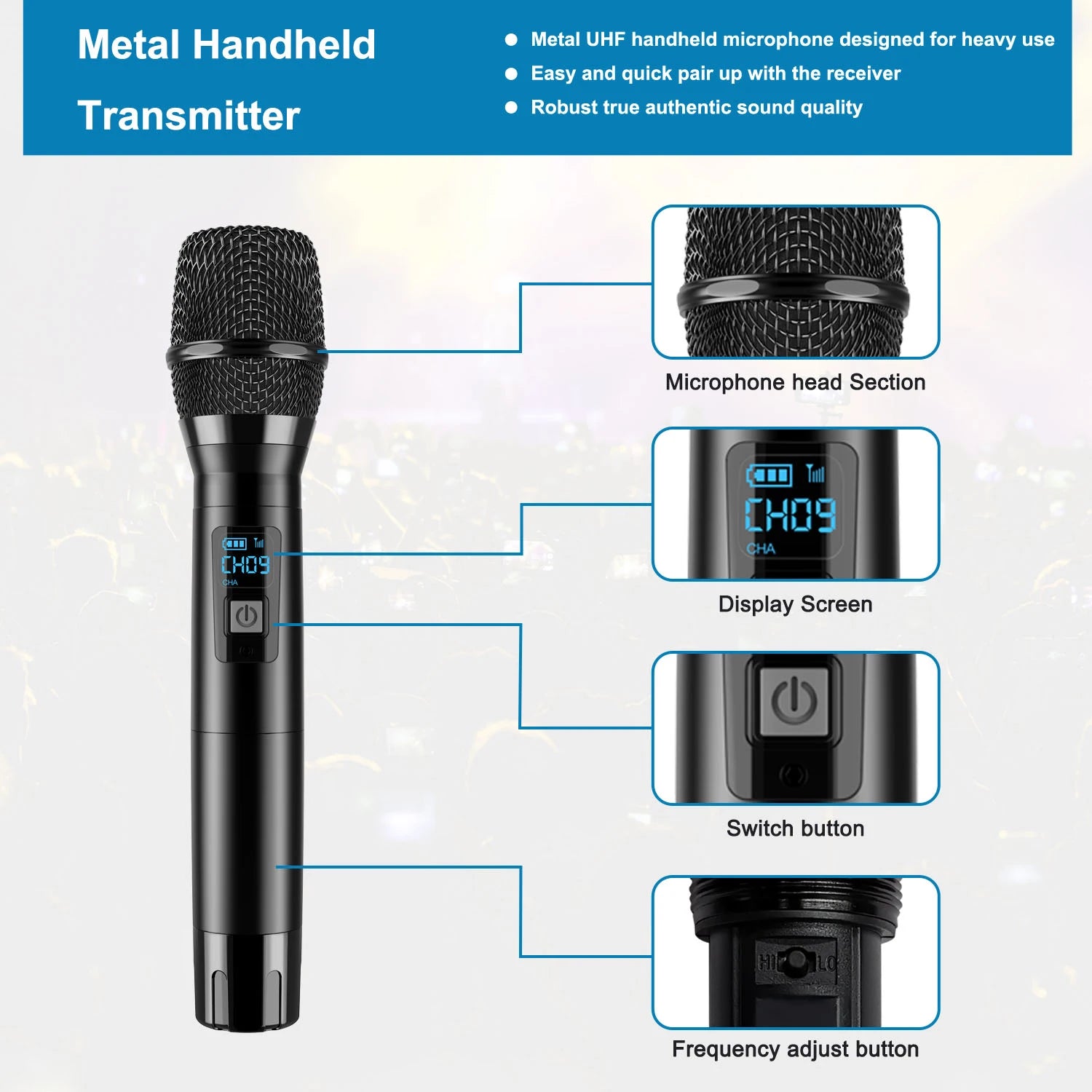 VeGue Wireless Dynamic Microphone System for Karaoke Parties - Antland Marketplace
