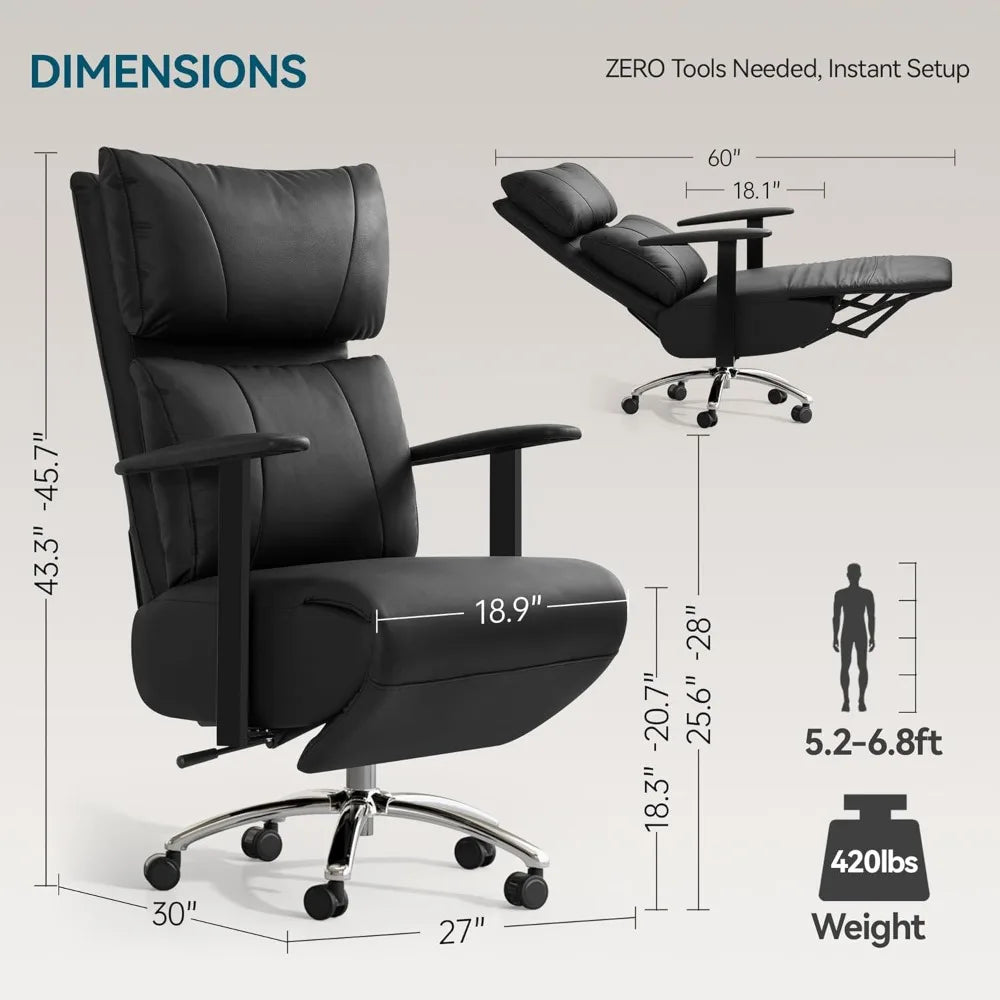 Ergonomic Reclining Office Chair with Adjustable Headrest - Antland Marketplace
