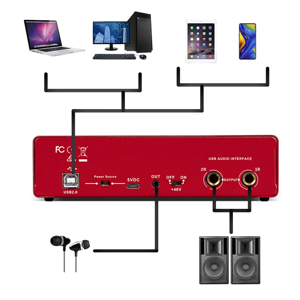 MD22 USB Audio Interface with 48V Phantom Power