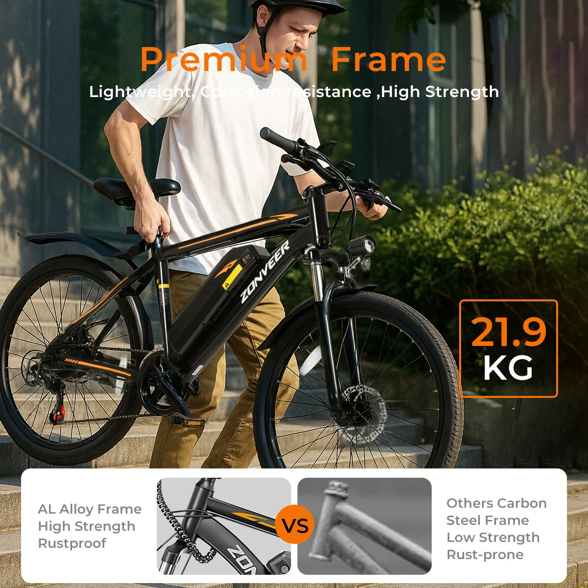 M26 1000W Electric Bicycle With 360Wh Battery 26 Inch City E Bike