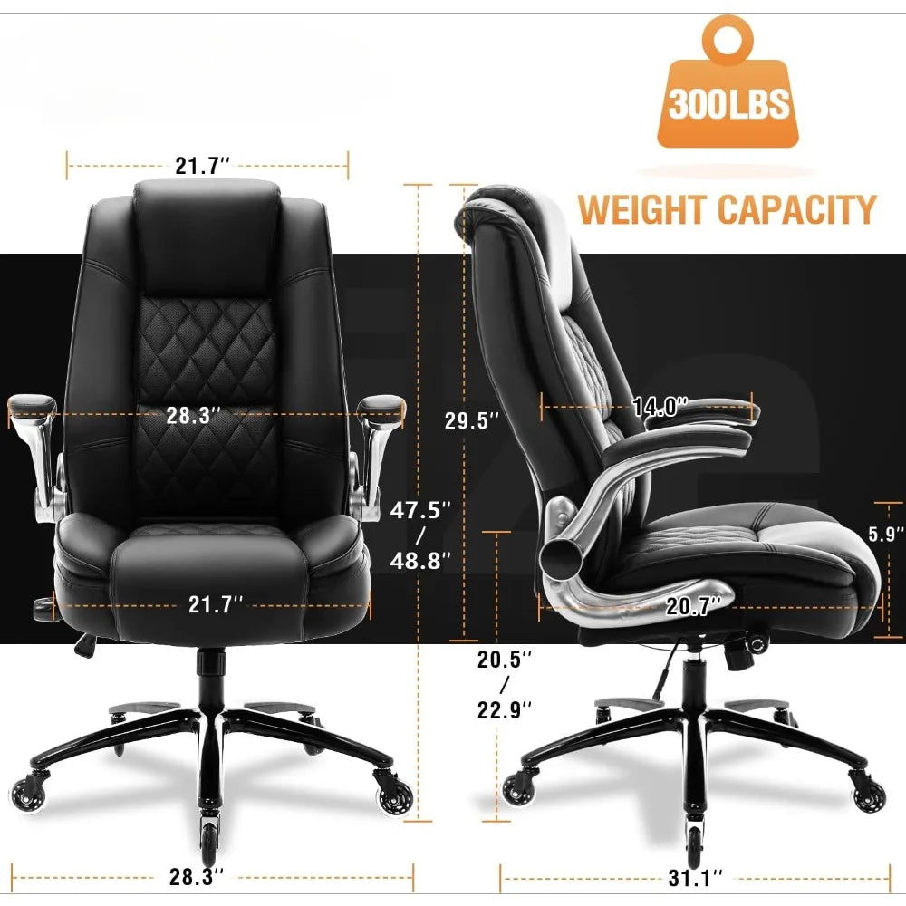 High Back Executive Office Chair with Adjustable Lumbar Support - Antland Marketplace
