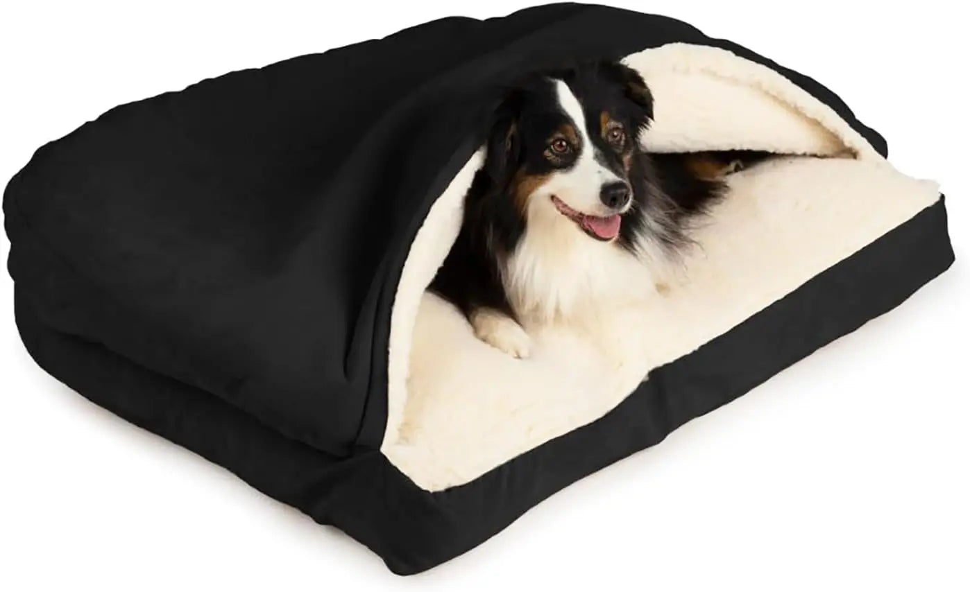Cozy Cave Rectangle Dog Bed for Medium and Large Pets - Antland Marketplace