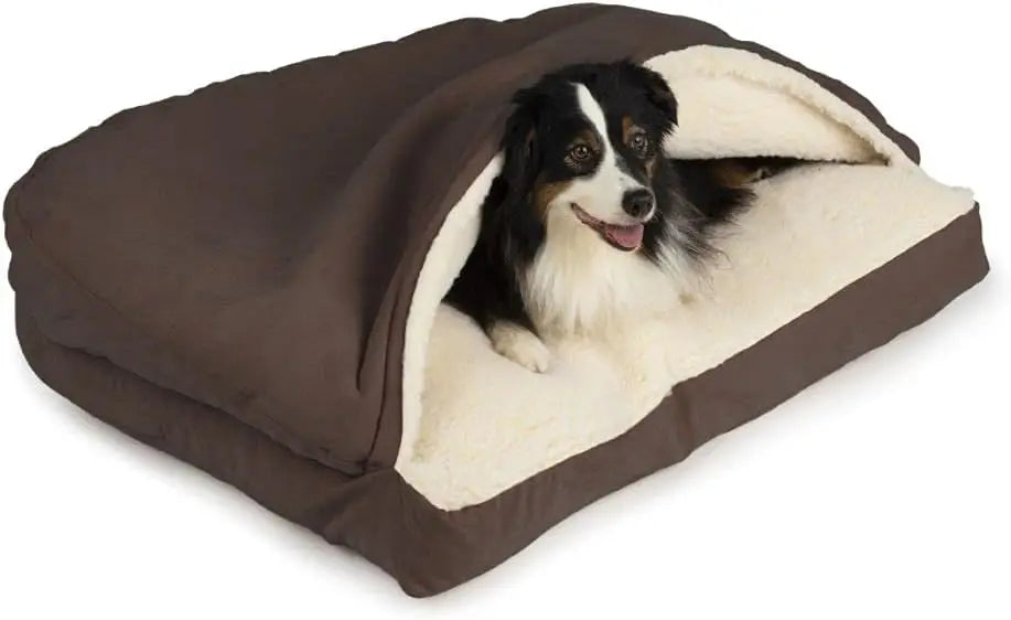 Cozy Cave Rectangle Dog Bed for Medium and Large Pets - Antland Marketplace