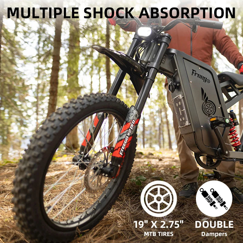 Freego X2 Pro Electric Motorcycle For Adults 6000W Off Road Ebike 50MPH Warranty