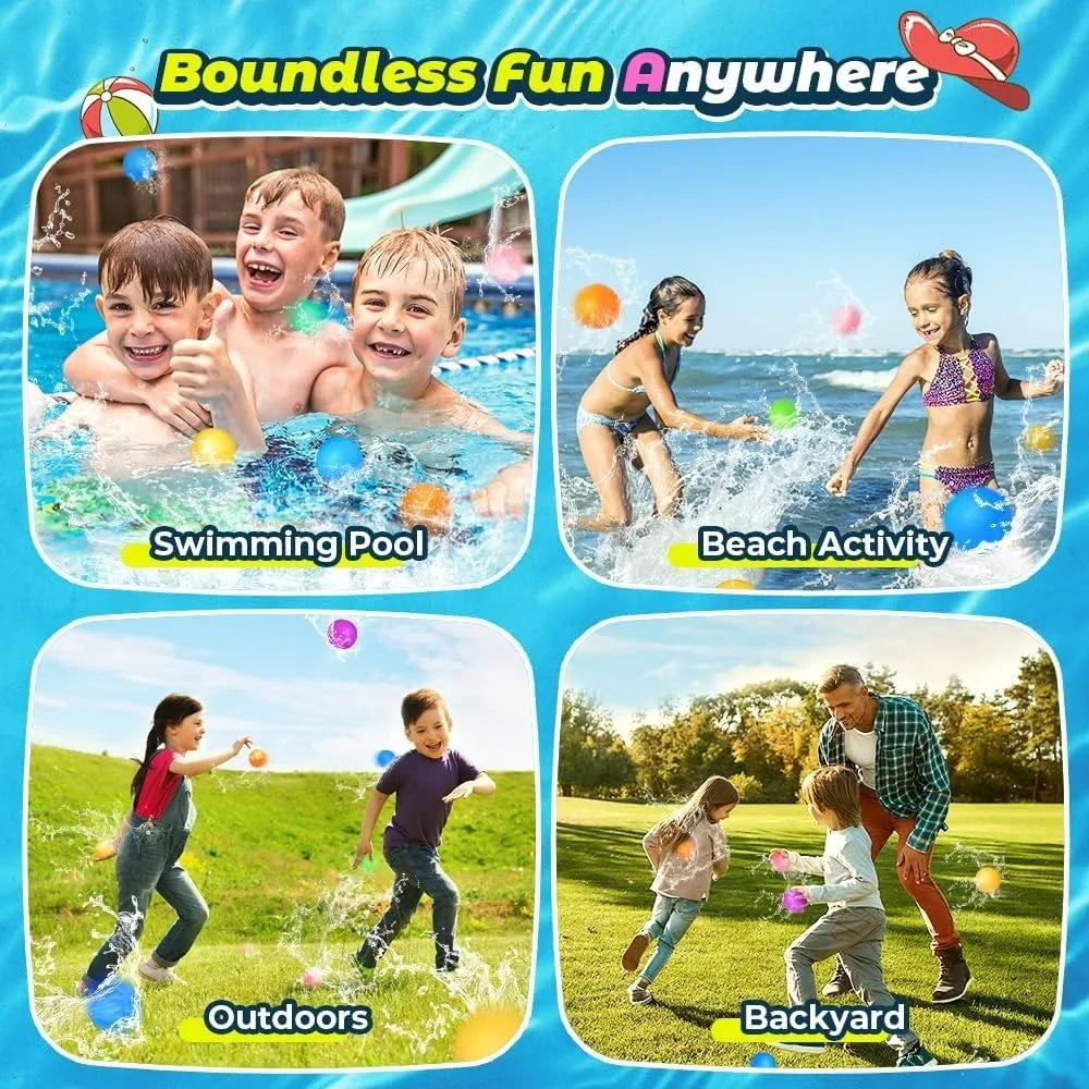 12 Pcs Reusable Water Balloons For Pool And Outdoor Fun