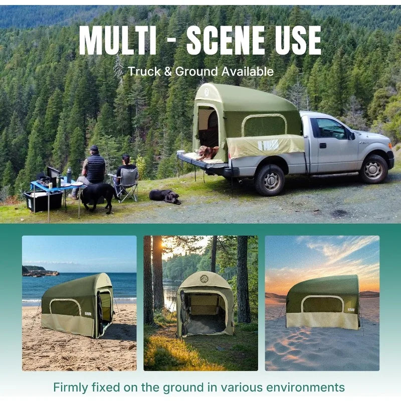 Truck Bed Tent 5.5 To 8 Feet Inflatable For Two Plus One
