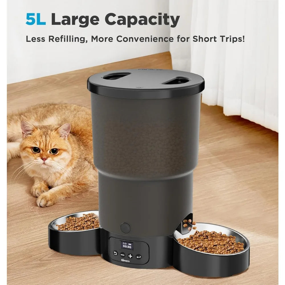 5L Automatic Cat Feeder for Multiple Pets with Programmable Meals - Antland Marketplace