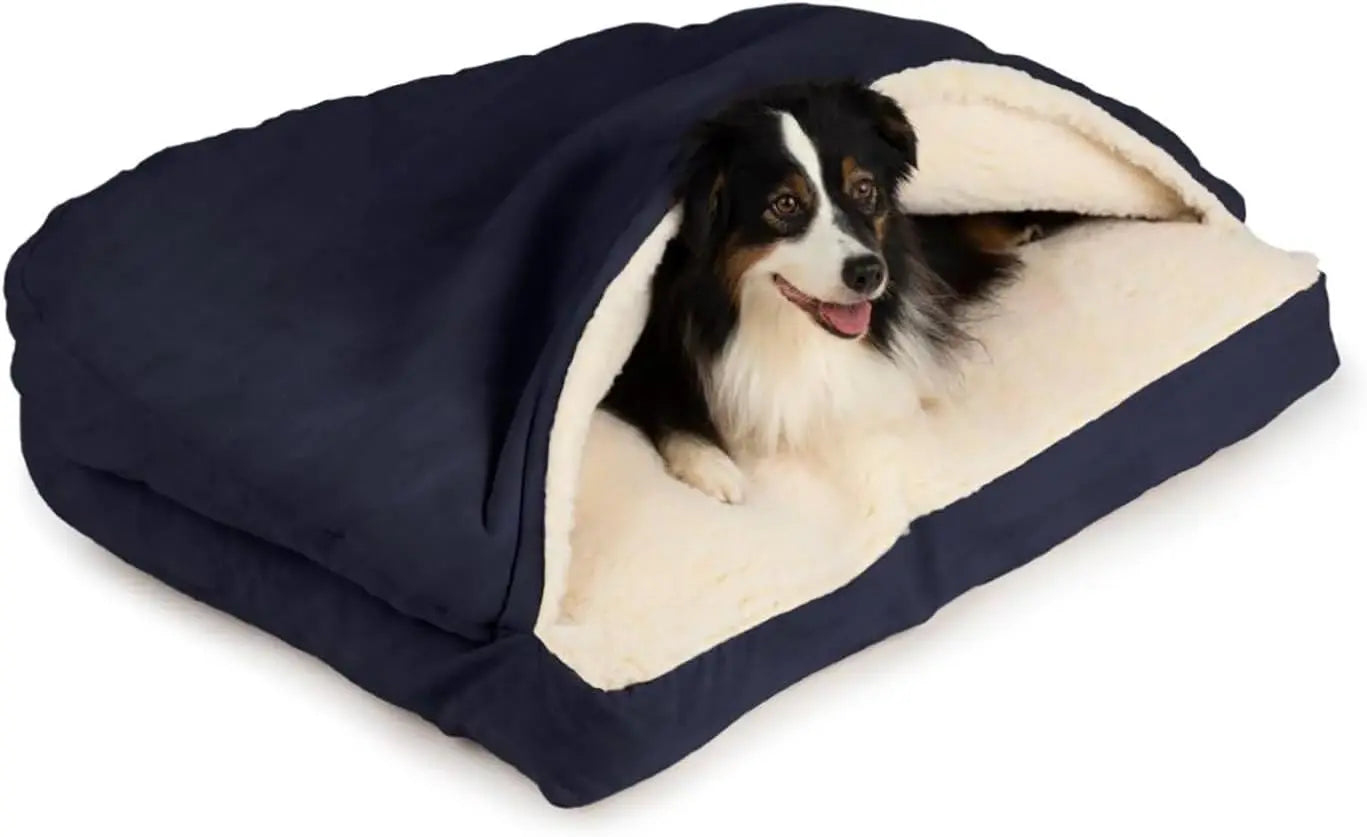 Cozy Cave Rectangle Dog Bed for Medium and Large Pets - Antland Marketplace
