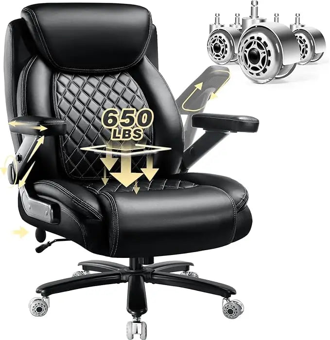 Large Heavy Duty Big and Tall Office Chair with 5D Arms - Antland Marketplace