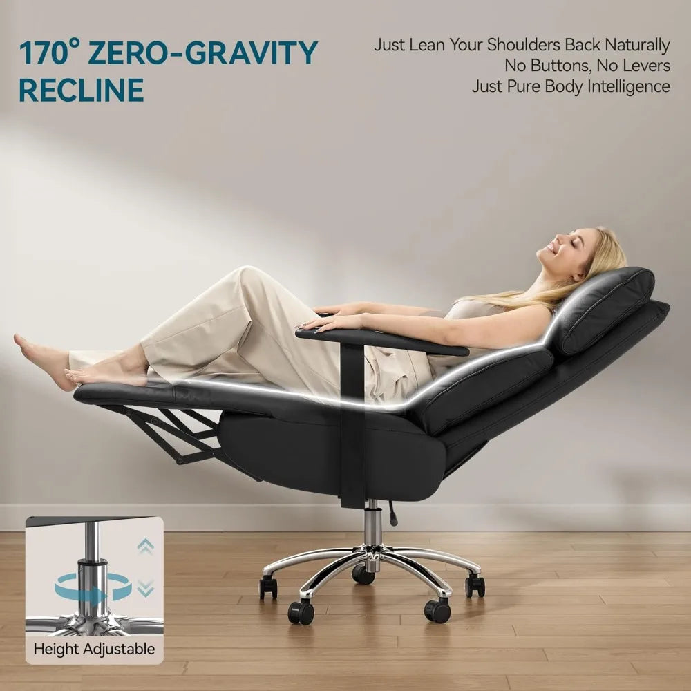 Ergonomic Reclining Office Chair with Adjustable Headrest - Antland Marketplace