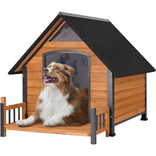 Insulated Outdoor Dog House Weatherproof Large Puppy Shelter - Antland Marketplace
