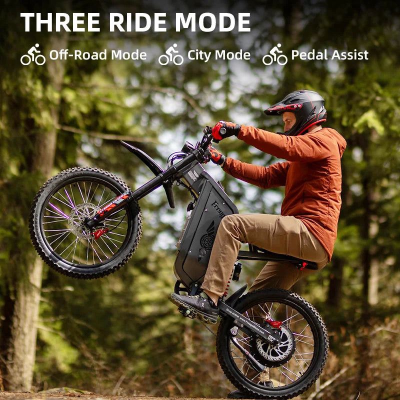 Freego X2 Pro Electric Motorcycle For Adults 6000W Off Road Ebike 50MPH Warranty