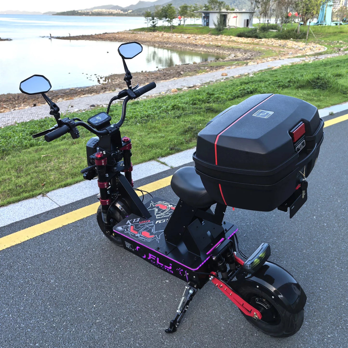 K13 Ultra 12000W Dual Motor Fat Wheel Electric Scooter 72V 100Ah Battery