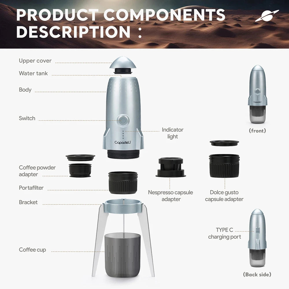 Portable Electric Espresso Maker for Travel and Camping - Antland Marketplace