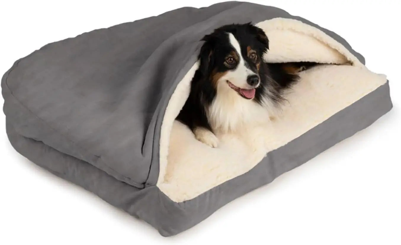 Cozy Cave Rectangle Dog Bed for Medium and Large Pets - Antland Marketplace