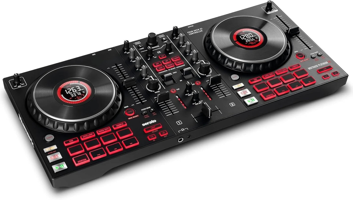 Professional DJ Mixer with Built-in Audio Interface and FX Paddles