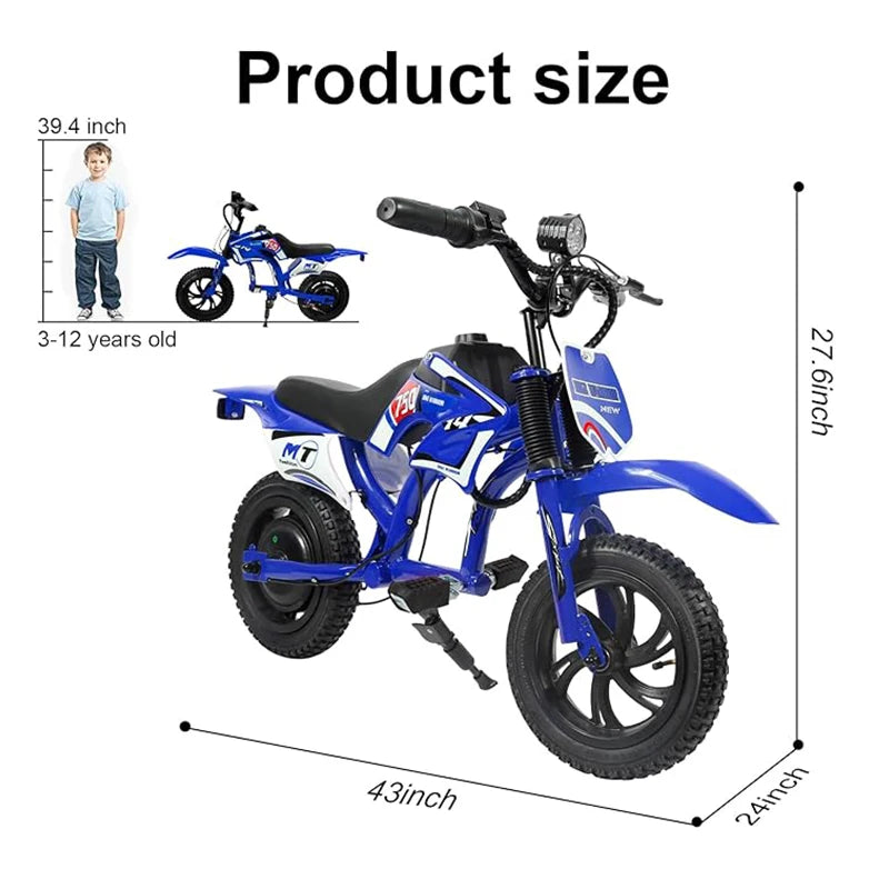 AOVOPRO 25V Electric Dirt Bike For Kids 3 To 10 200W