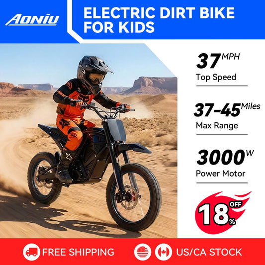 Electric Dirt Bike For Teens 3000W Fat Tire Off Road 48V
