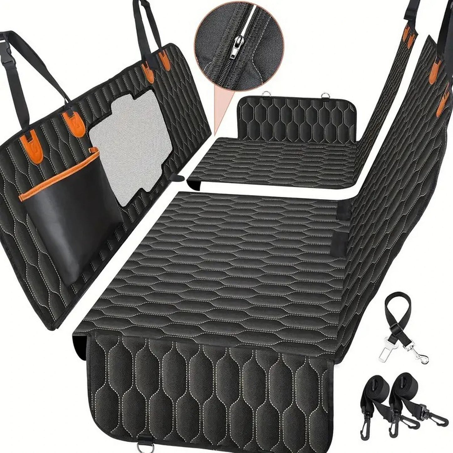 Waterproof Dog Rear Seat Cover With Side Wings Protector