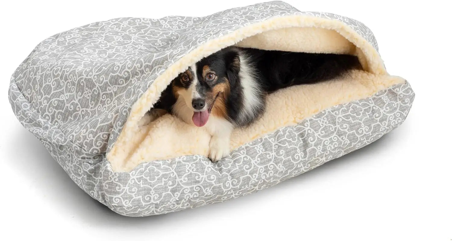 Cozy Cave Rectangle Dog Bed for Medium and Large Pets - Antland Marketplace