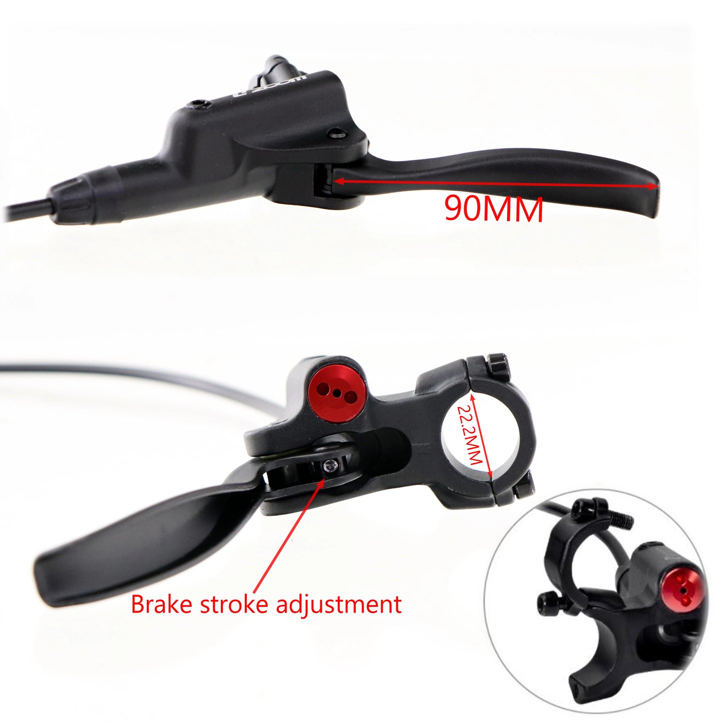 Zoom HB-876E E-Bike Hydraulic Disc Brake Set for Scooters - Antland Marketplace