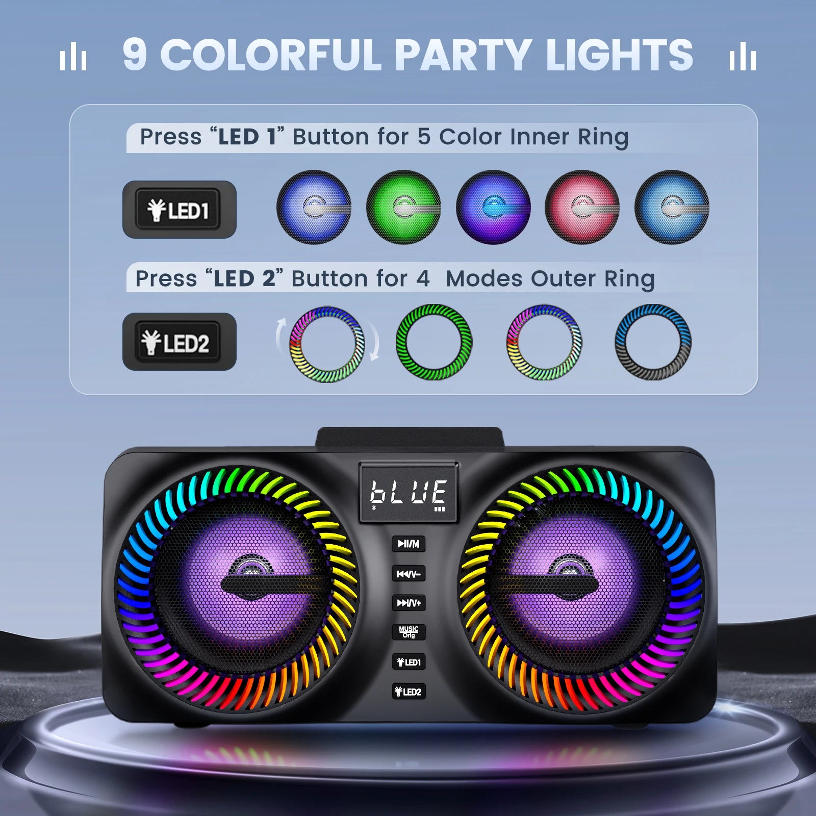 Portable Karaoke Machine with Bluetooth and Wireless Microphones - Antland Marketplace