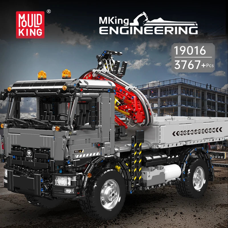 Mould King 19016 RC Truck Mounted Crane Building Block Set