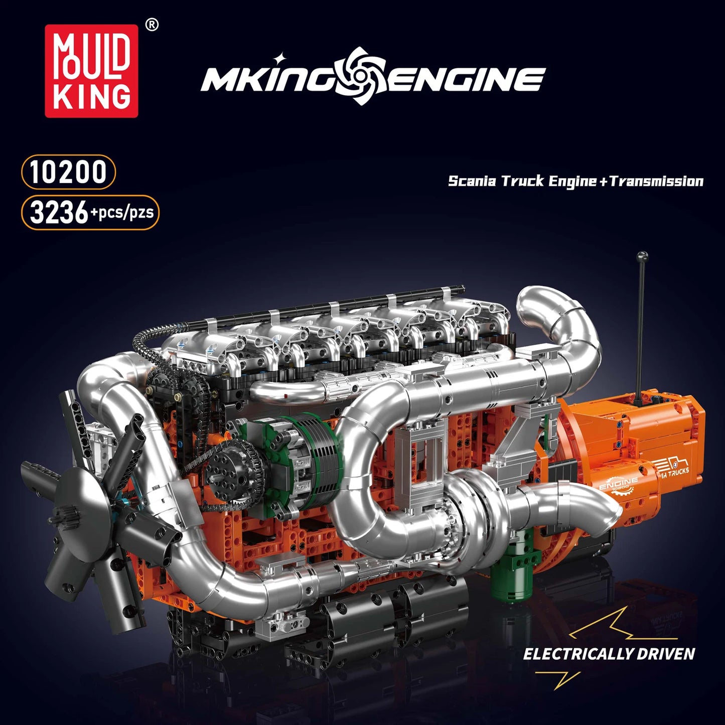 Mould King 10200 Technical Engine Building Block Set Kids