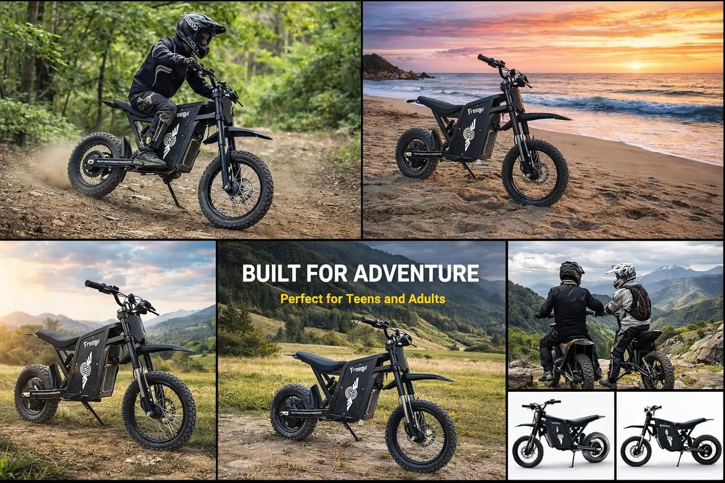 Freego X0 Electric Dirt Bike 3600W 60V With Dual Hydraulic Disc Brakes