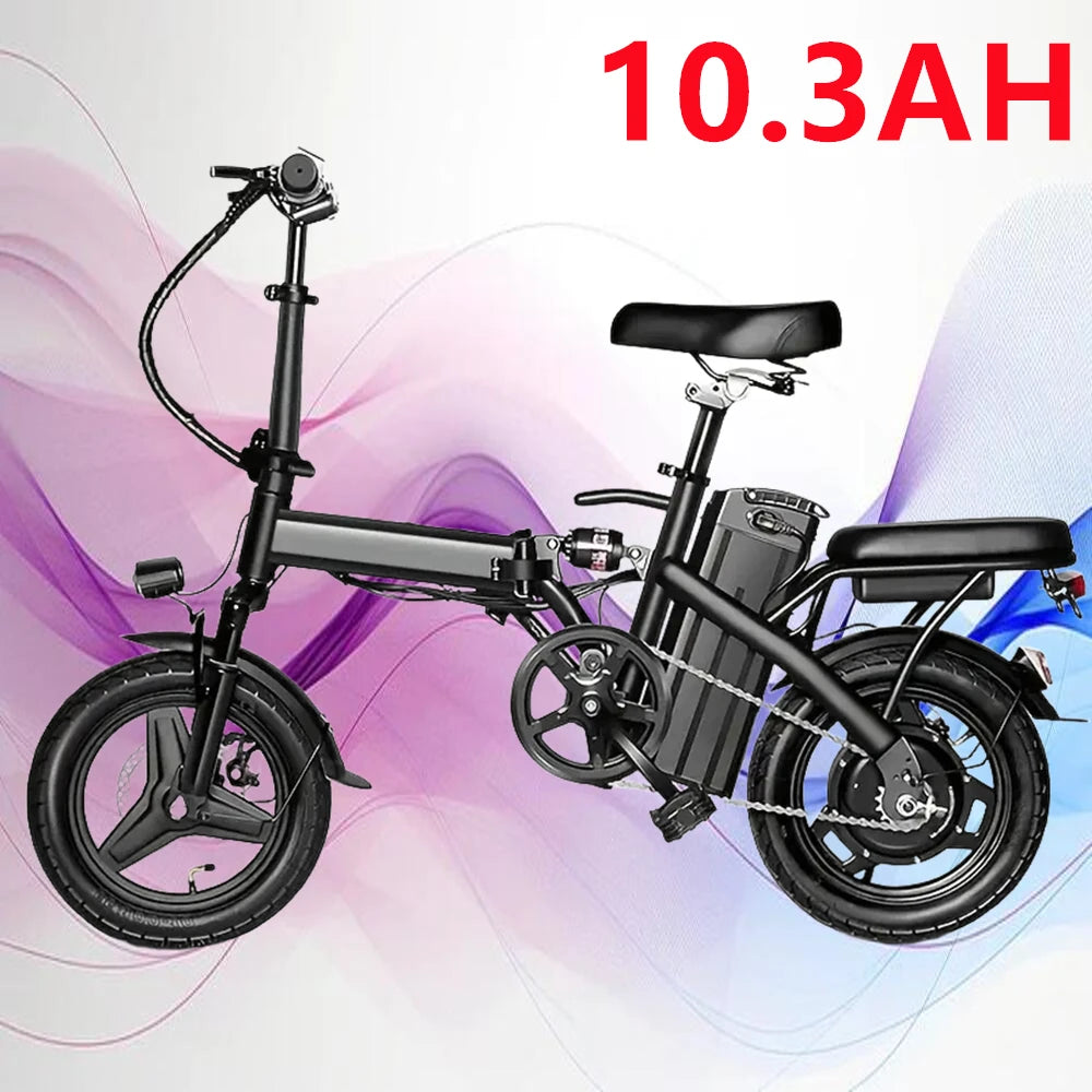400W Peak Folding E Bike for Adults 19.5 MPH 19 Mile Range