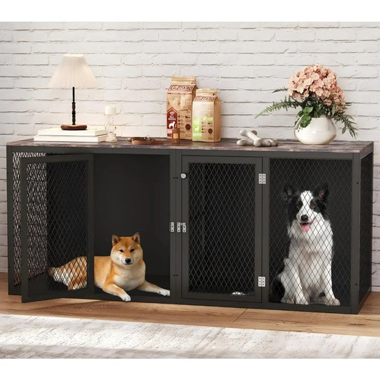 Indoor Double Dog Kennel Furniture For Two Dogs - Antland Marketplace