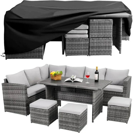 RPD4 QPatio 7 Piece Outdoor Dining Set All Weather Wicker