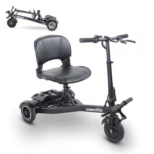 Aluminum Three Wheel Foldable Electric Scooter For Seniors 9kmh Lightweight