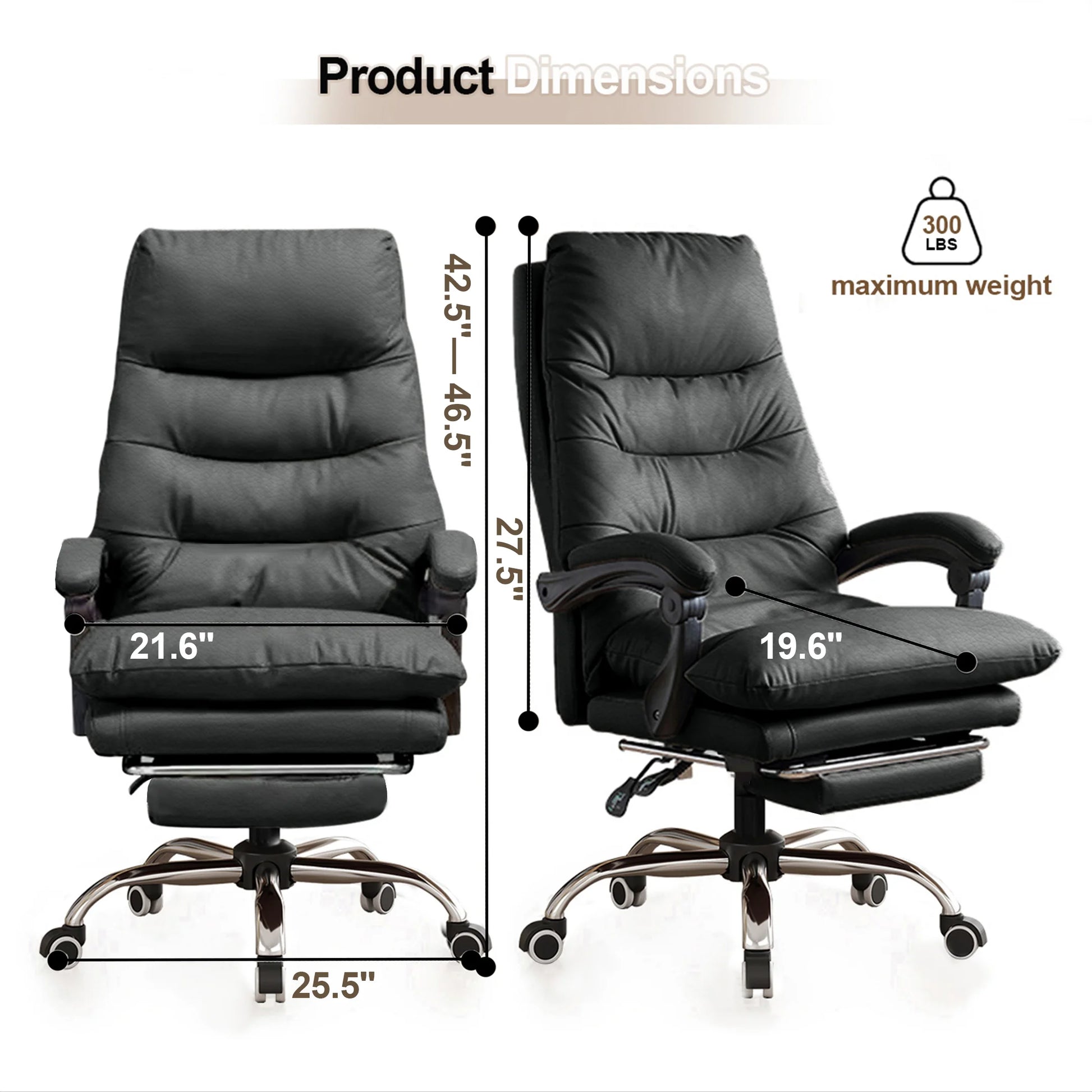 Comfortable High Back Executive Office Chair with Footrest - Antland Marketplace