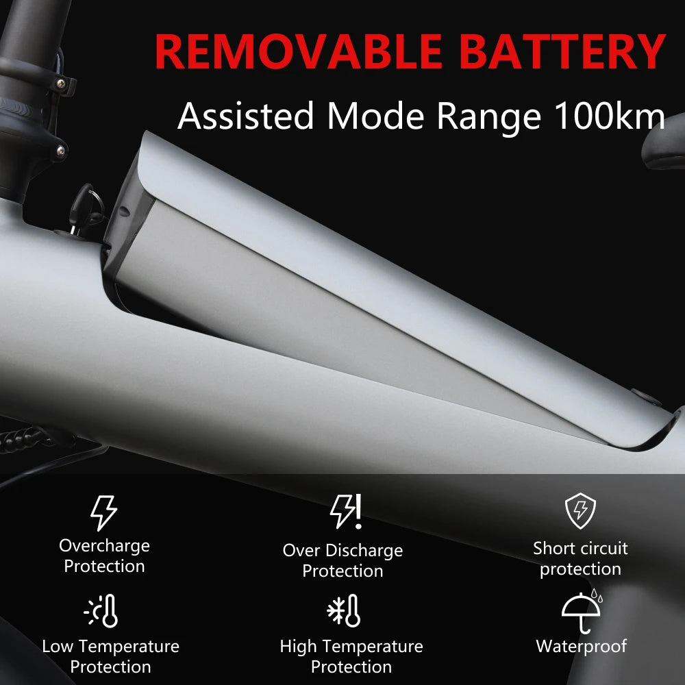 HX Q3 2000W Foldable 20 Inch Fat Tire Electric Bike Removable Battery 48V 20Ah