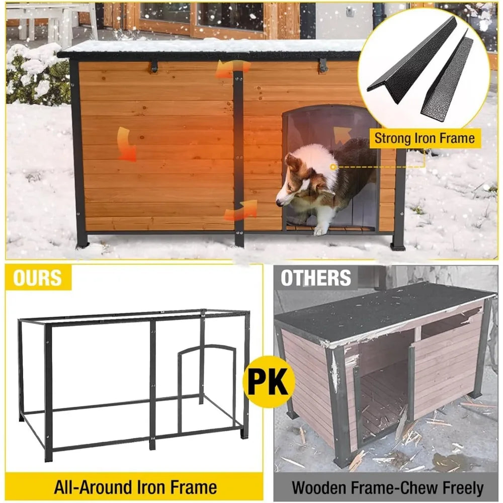 Large Insulated Dog House for Winter Outdoor Indoor Use - Antland Marketplace